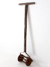 antique push reel mower