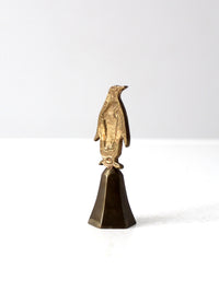 vintage brass penguin