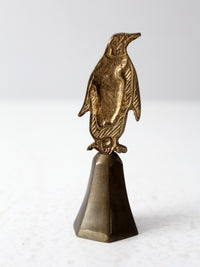 vintage brass penguin