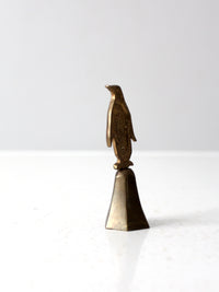 vintage brass penguin