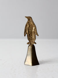 vintage brass penguin
