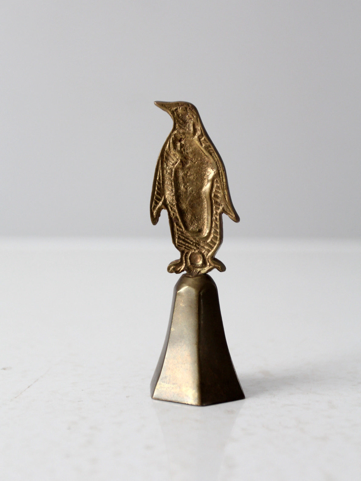 vintage brass penguin