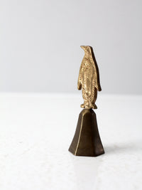 vintage brass penguin