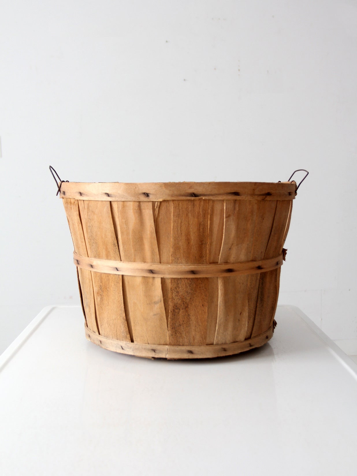 vintage wooden apple orchard basket
