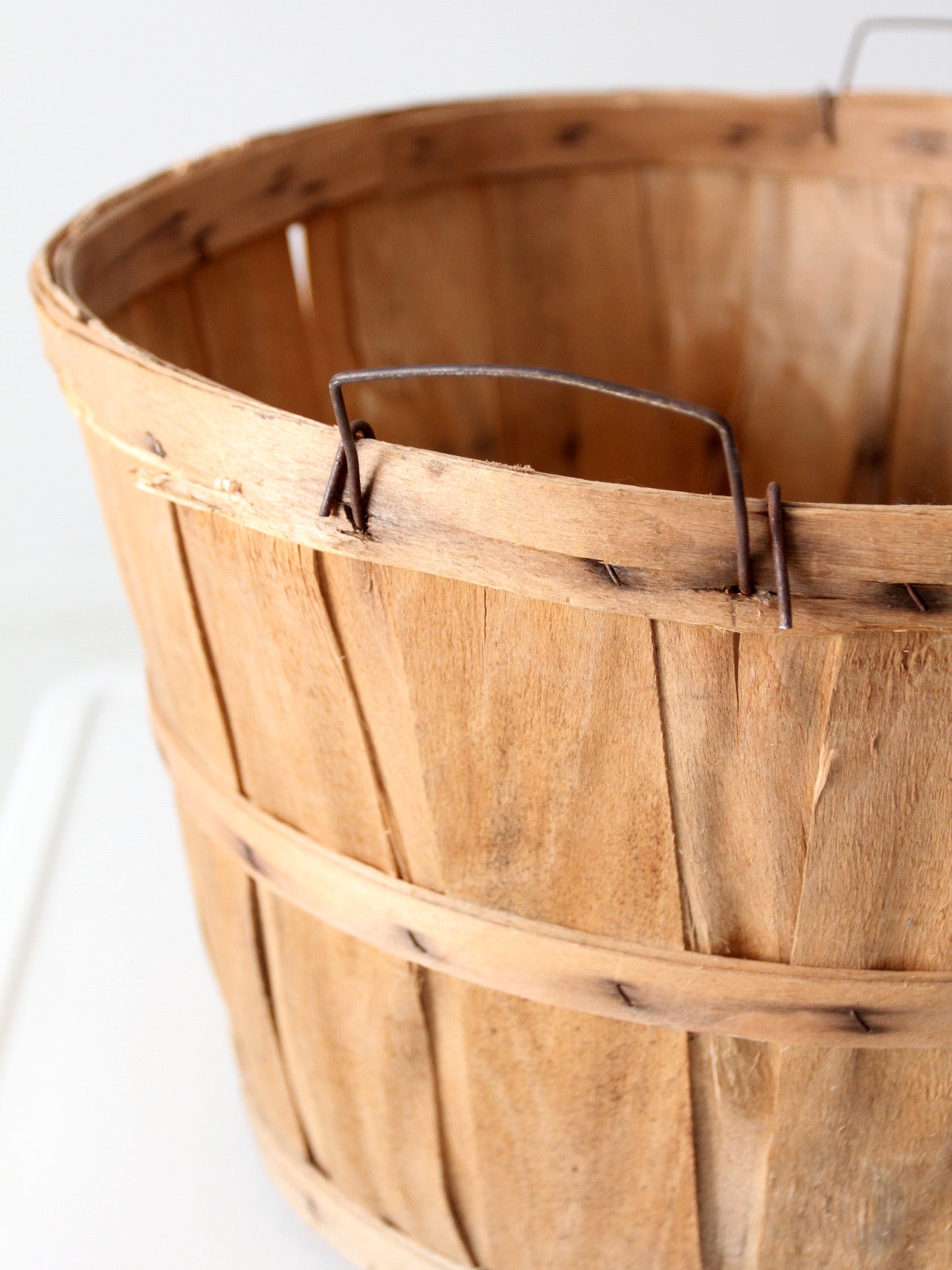 vintage wooden apple orchard basket