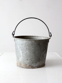 vintage galvanized tin bucket