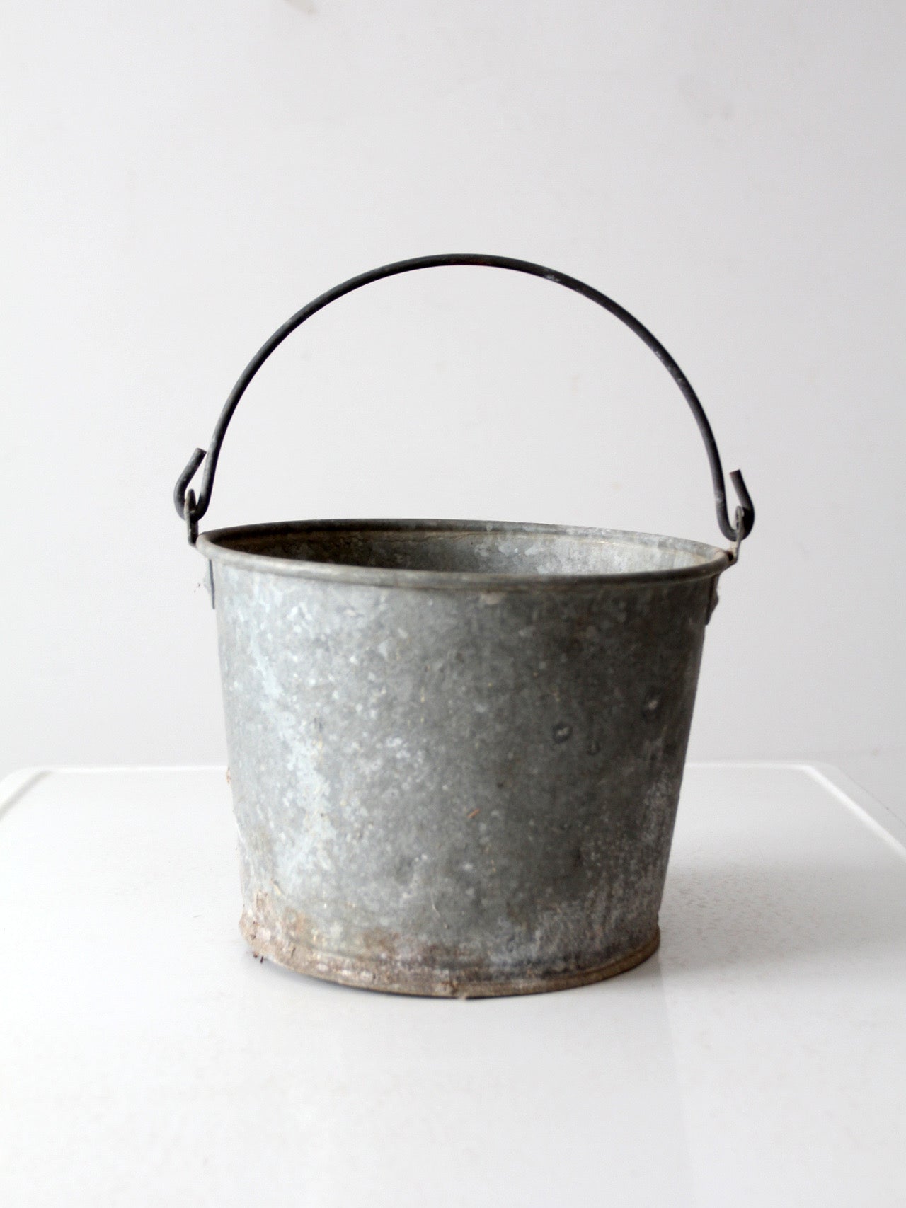 vintage galvanized tin bucket
