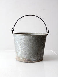 vintage galvanized tin bucket