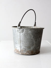 vintage galvanized tin bucket