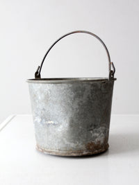vintage galvanized tin bucket