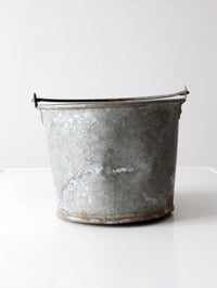 vintage galvanized tin bucket