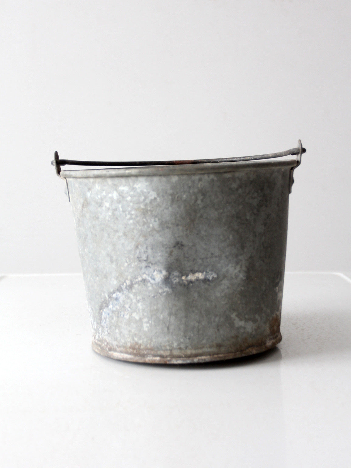 vintage galvanized tin bucket