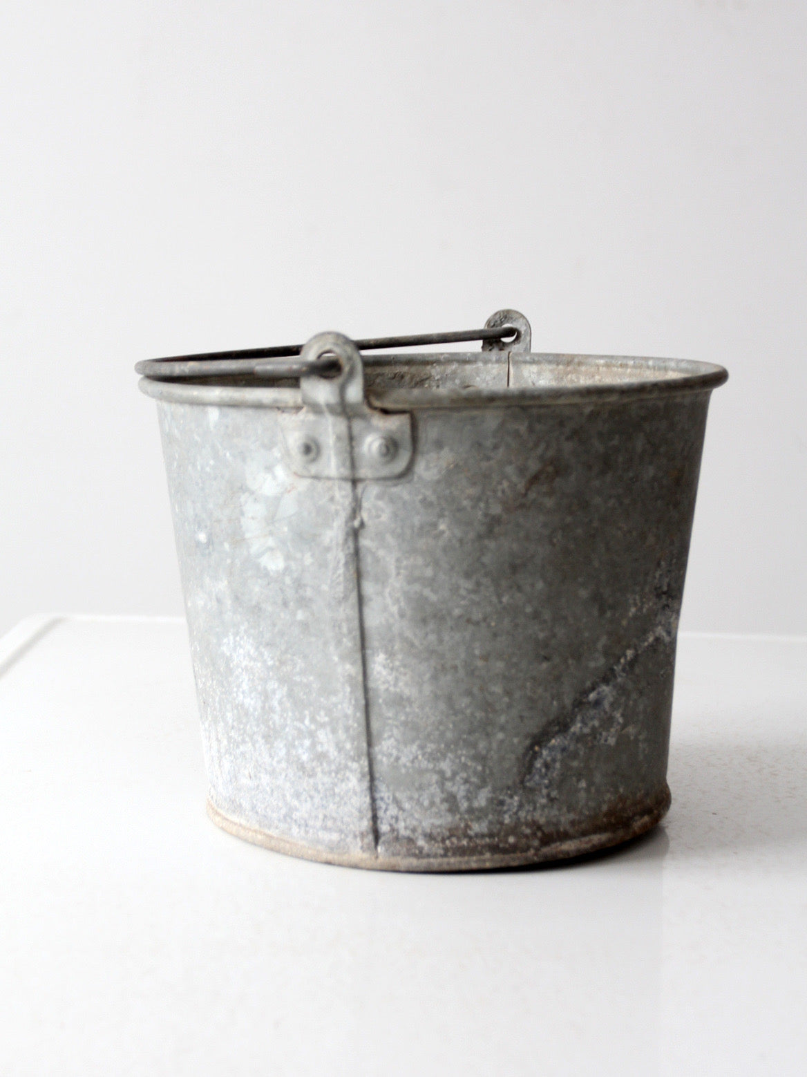 vintage galvanized tin bucket
