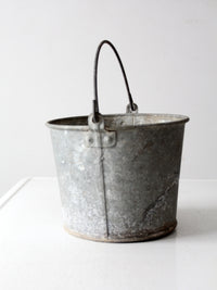 vintage galvanized tin bucket