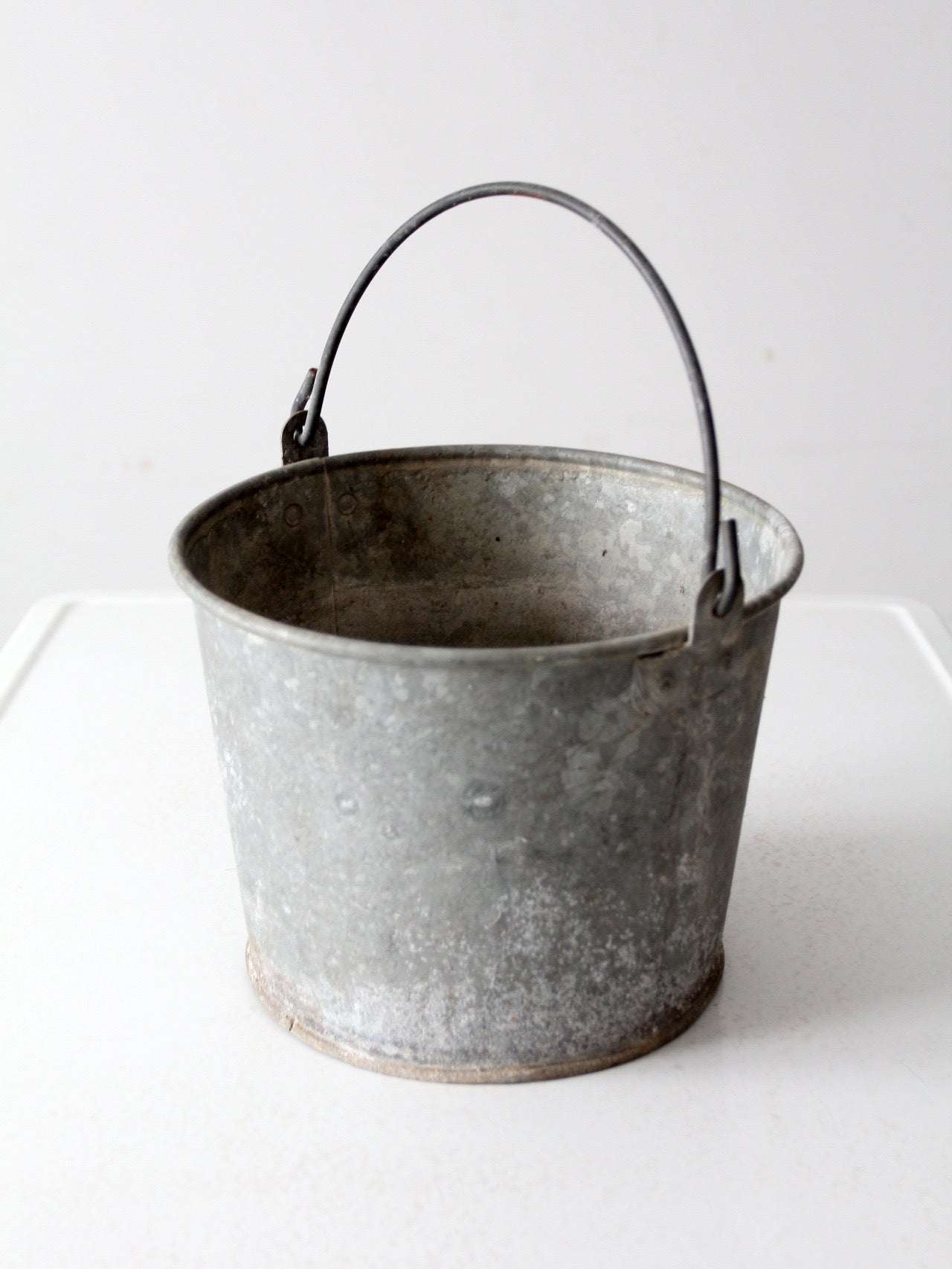 vintage galvanized tin bucket