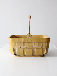 antique mustard splint weave basket