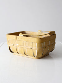 antique mustard splint weave basket