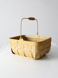 antique mustard splint weave basket