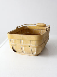 antique mustard splint weave basket