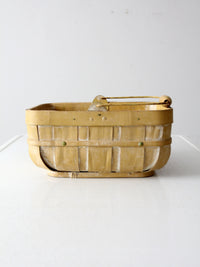 antique mustard splint weave basket