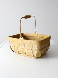 antique mustard splint weave basket