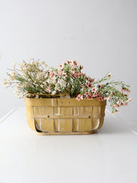 antique mustard splint weave basket