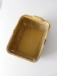 antique mustard splint weave basket