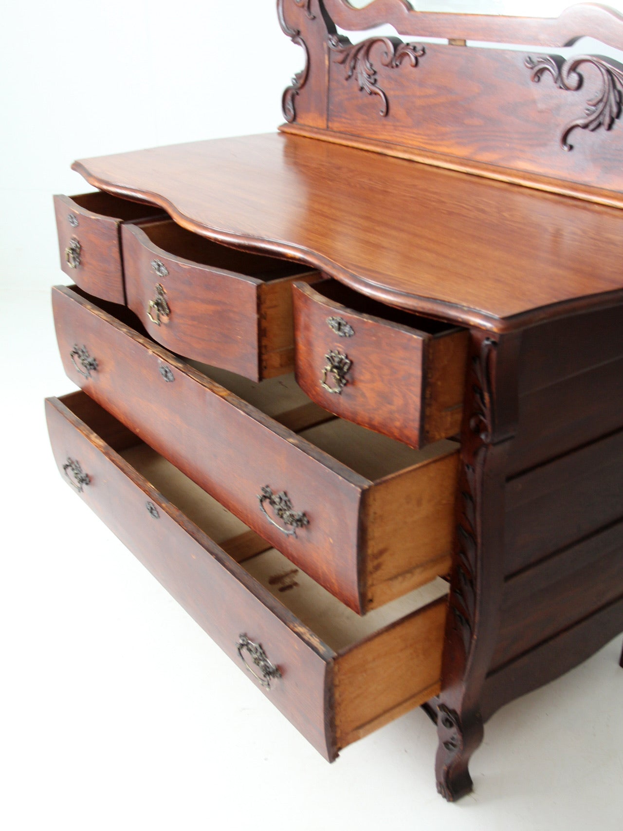 antique Victorian dresser with mirror