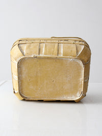 antique mustard splint weave basket