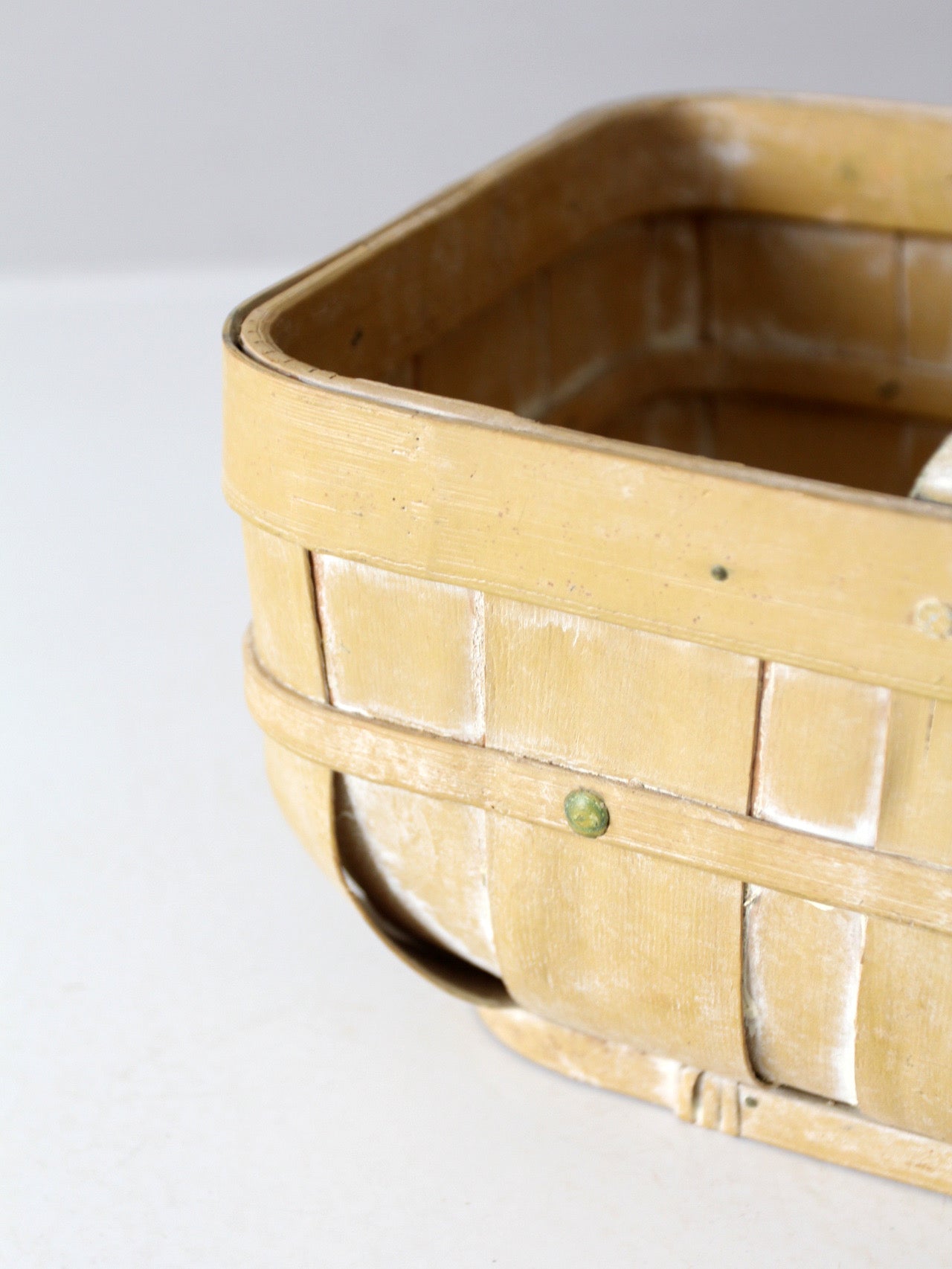 antique mustard splint weave basket
