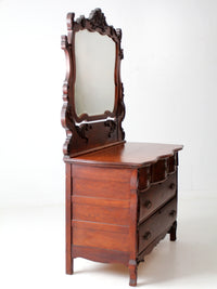 antique Victorian dresser with mirror
