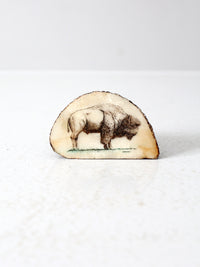 vintage bison painting