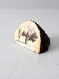 vintage bison painting