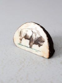 vintage bison painting