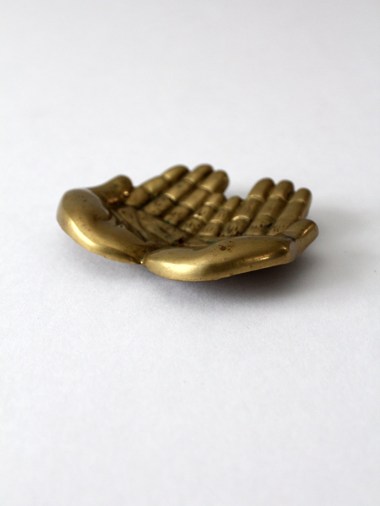 mid-century brass cupped hands