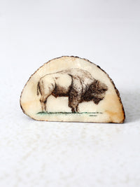 vintage bison painting