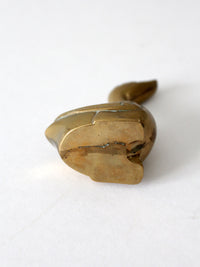 mid century brass duck figurine