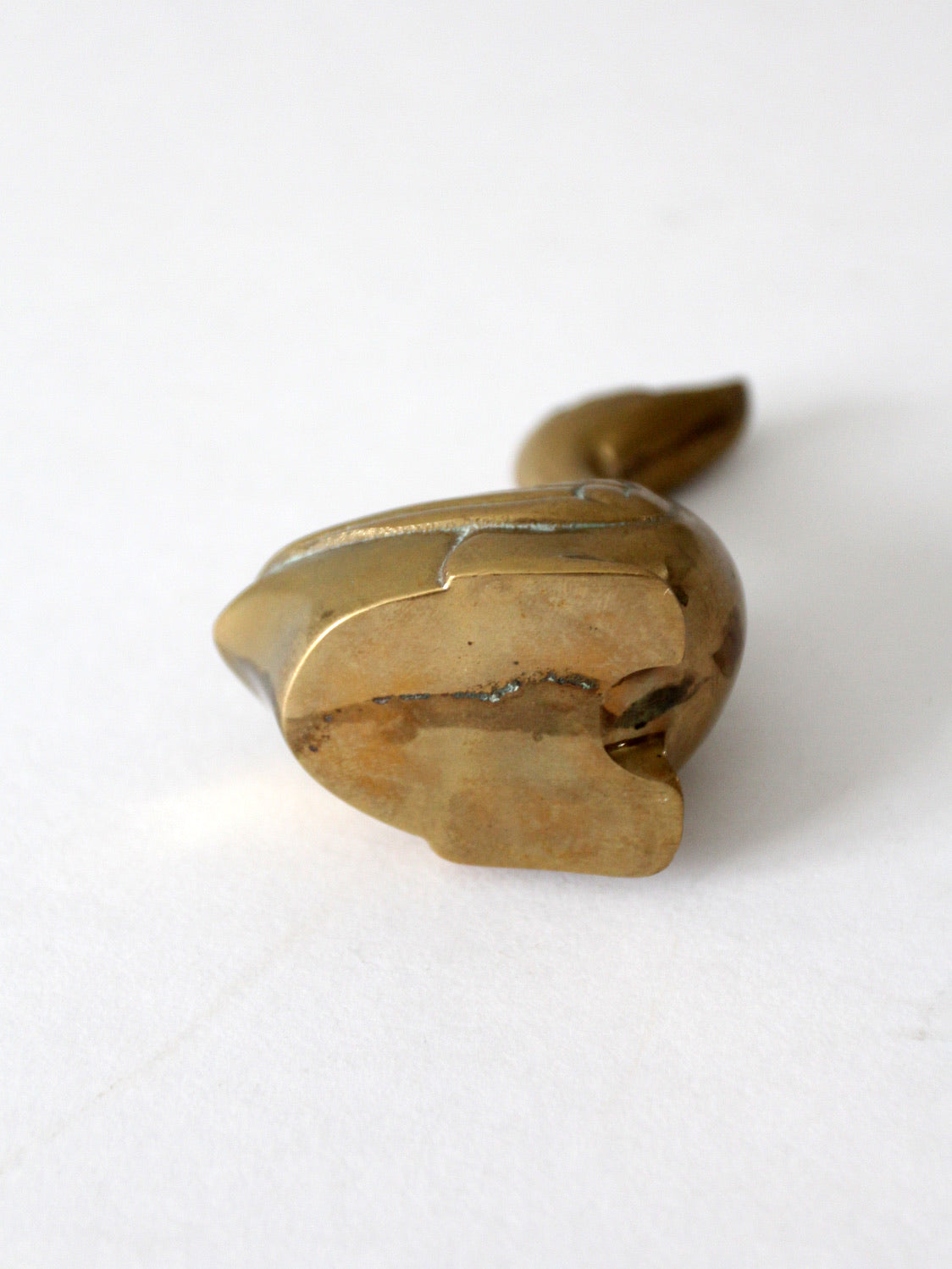 mid century brass duck figurine