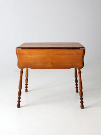 antique oak table with turned legs