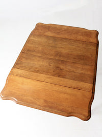 antique oak table with turned legs