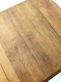 antique oak table with turned legs