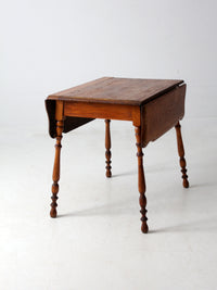 antique oak table with turned legs