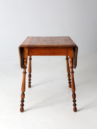 antique oak table with turned legs