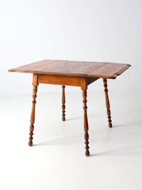 antique oak table with turned legs