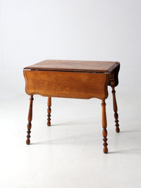 antique oak table with turned legs