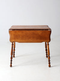 antique oak table with turned legs