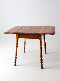 antique oak table with turned legs