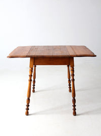antique oak table with turned legs