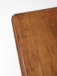 antique oak table with turned legs