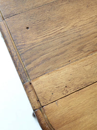 antique oak table with turned legs